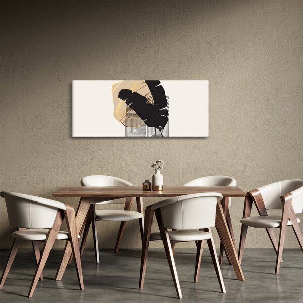 Slika - Apstrakcija s tropskim lišćem N⁰4 (120x50 cm)