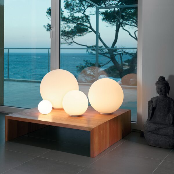 Stolne Lampa Artemide, Dioscuri, prigušiv, Bijela, Dnevna soba, Staklo, Dizajn