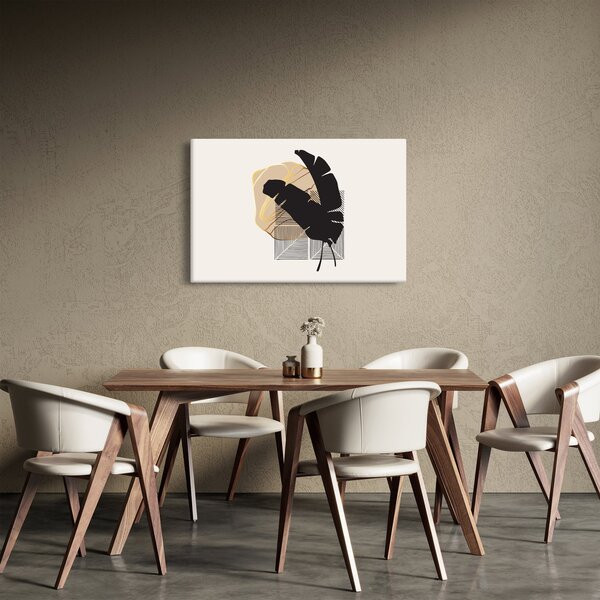 Slika - Apstrakcija s tropskim lišćem N⁰4 (90x60 cm)