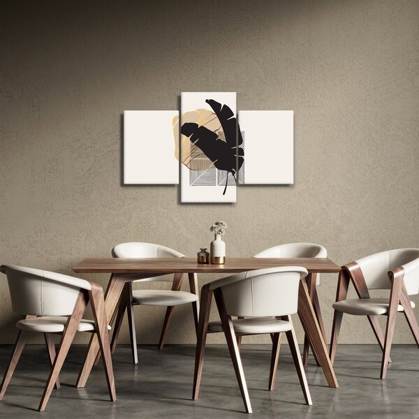 Slika - Apstrakcija s tropskim lišćem N⁰4 (90x60 cm)