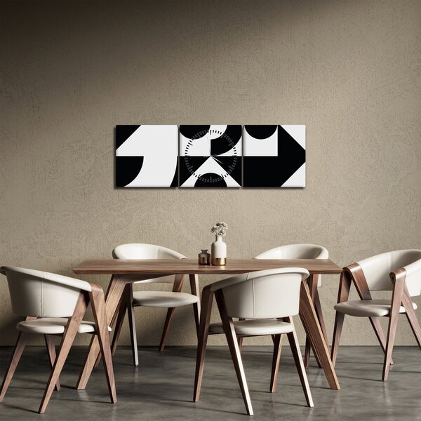 Slika - Geometrijska apstrakcija N⁰1 (sa satom) (90x30 cm)