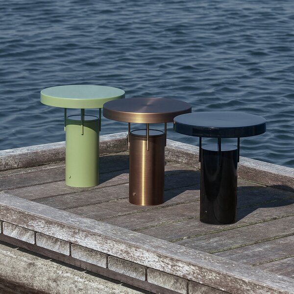Stolne Lampa Hübsch, BringMe, prigušiv, Crno, Terasa, Metal