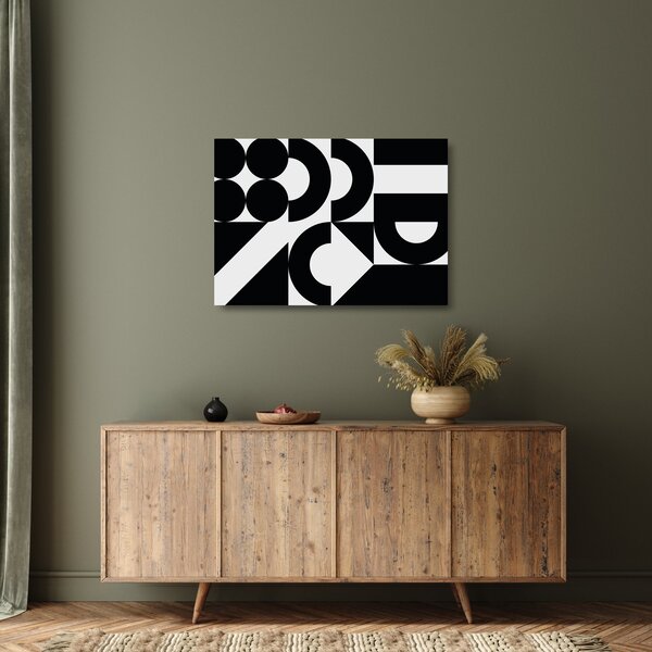 Staklena slika - Geometrijska apstrakcija N⁰2 (70x50 cm)