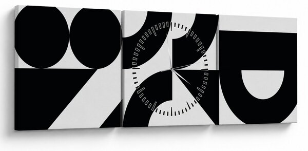 Slika - Geometrijska apstrakcija N⁰2 (sa satom) (90x30 cm)