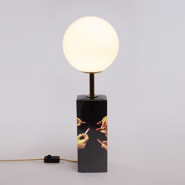 Stolne Lampa SELETTI, Toiletpaper, prigušiv, Crno, Dnevna soba, Keramika, Dizajn
