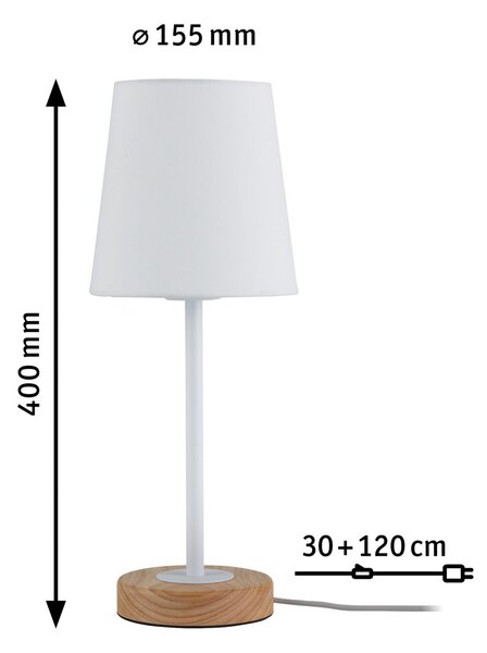Stolne Lampa Paulmann, Stellan, Bijela, Dnevna soba, Tkanina / tekstil, Moderan