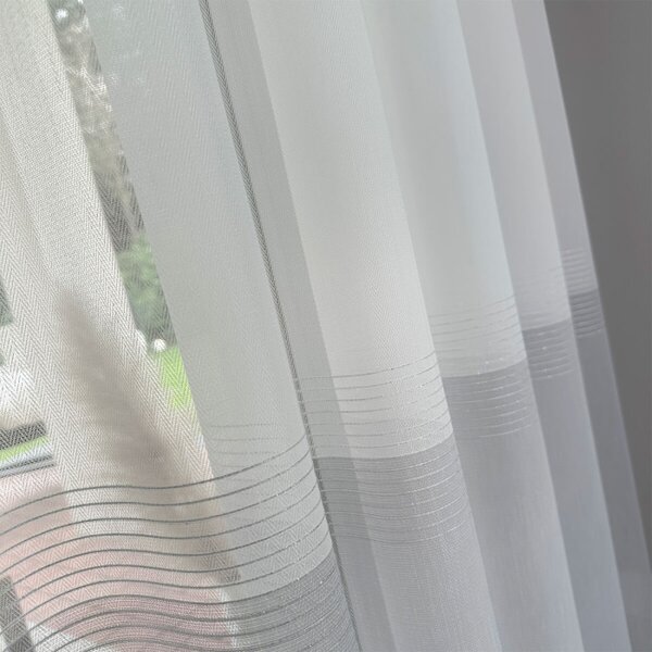Tkanina za zavjese Herringbone Ecru krema vis. 2,90 m