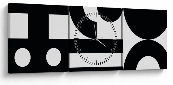 Slika - Geometrijska apstrakcija N⁰3 (sa satom) (90x30 cm)