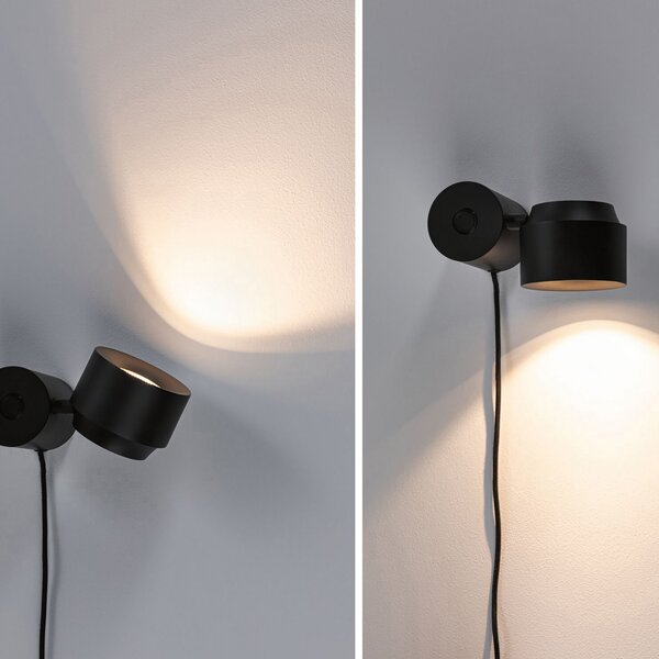 Stolne Lampa Paulmann, Puric Pane I, prigušiv, Crno, Dnevna soba, Metal, Moderan