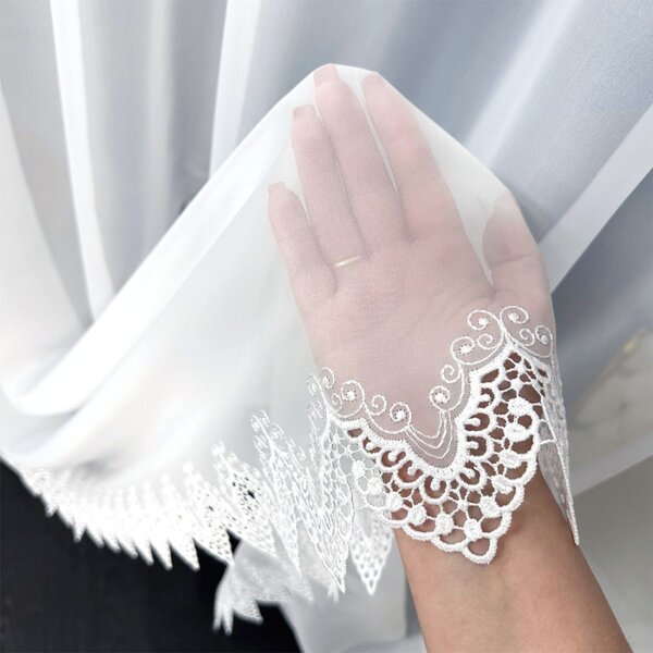 Tkanina za zavjese Lace Drop bijela vis. 2,80 m