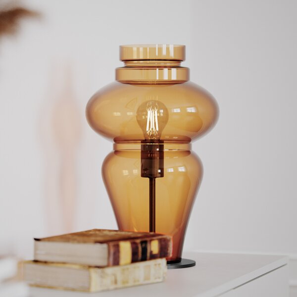 Stolne Lampa By Rydéns, Dolores, Smeđa / hrđa, Dnevna soba, Staklo, Skandinavski