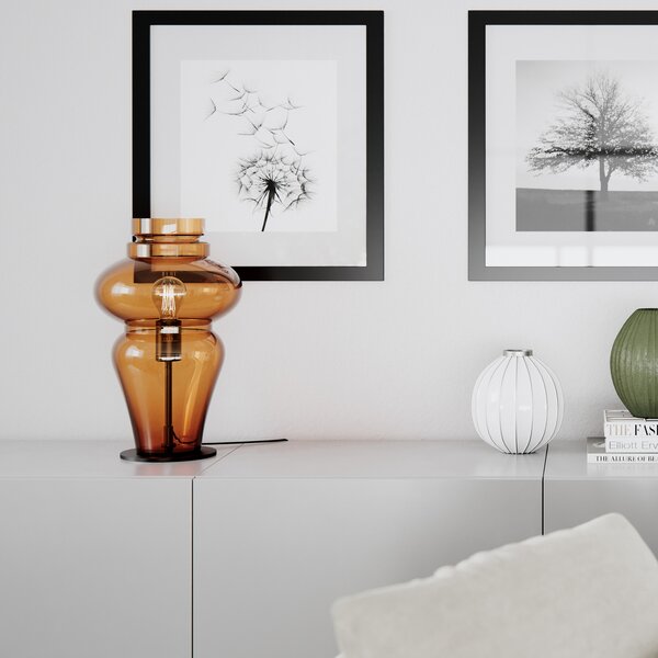 Stolne Lampa By Rydéns, Dolores, Smeđa / hrđa, Dnevna soba, Staklo, Skandinavski