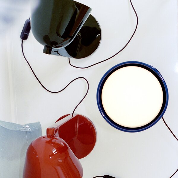 Stolne Lampa FLOS, Céramique Down, prigušiv, Crvena, Dnevna soba, Keramika, Dizajn