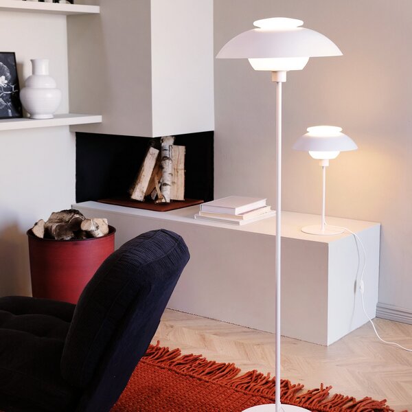 Stolne Lampa Dyberg Larsen, Opus, Bijela, Dnevna soba, Metal, Dizajn