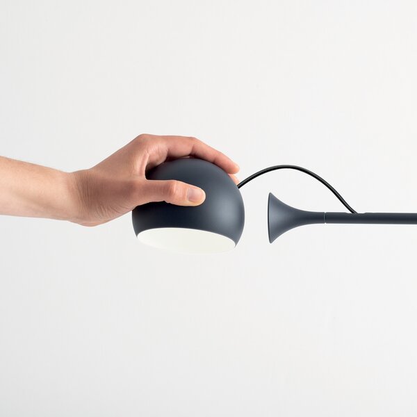 Stolne Lampa Artemide, Ixa, prigušiv, Crno, Dnevna soba, Metal, Dizajn