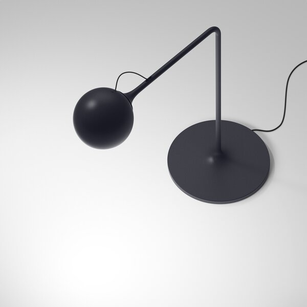 Stolne Lampa Artemide, Ixa, prigušiv, Crno, Dnevna soba, Metal, Dizajn
