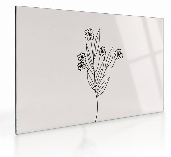 Staklena slika - Livadni cvijet N⁰1 (70x50 cm)