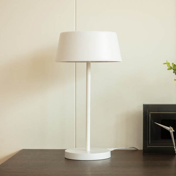 Stolne Lampa Lindby, Milica, prigušiv, Bijela, Dnevna soba, Metal, Skandinavski