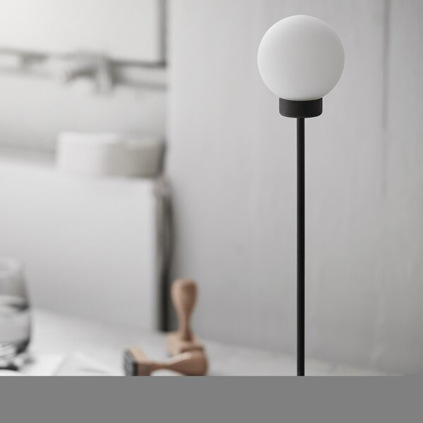 Stolne Lampa Northern, Snowball, prigušiv, Crno, Dnevna soba, Staklo, Dizajn