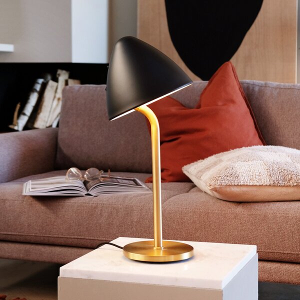 Stolne Lampa Dyberg Larsen, Oulu, Crno, Dnevna soba, Metal, Dizajn