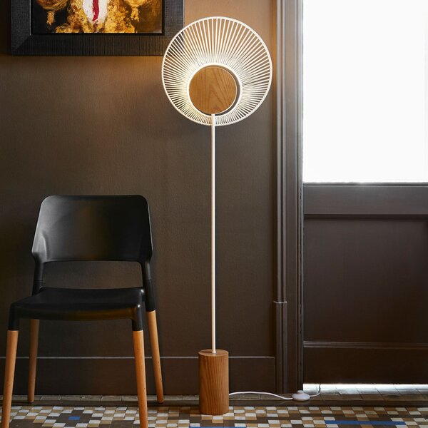 Podne Lampa Forestier, Oyster, Bijela, Dnevna soba, Metal, Dizajn