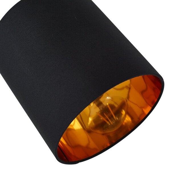 Podne Lampa Lindby, Nanika, Crno, Dnevna soba, Metal, Moderan