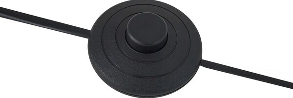 Podne Lampa Lindby, Nanika, Crno, Dnevna soba, Metal, Moderan