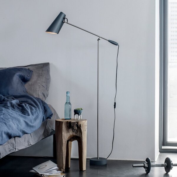 Podne Lampa Northern, Birdy, Sivo, Dnevna soba, Metal, Dizajn