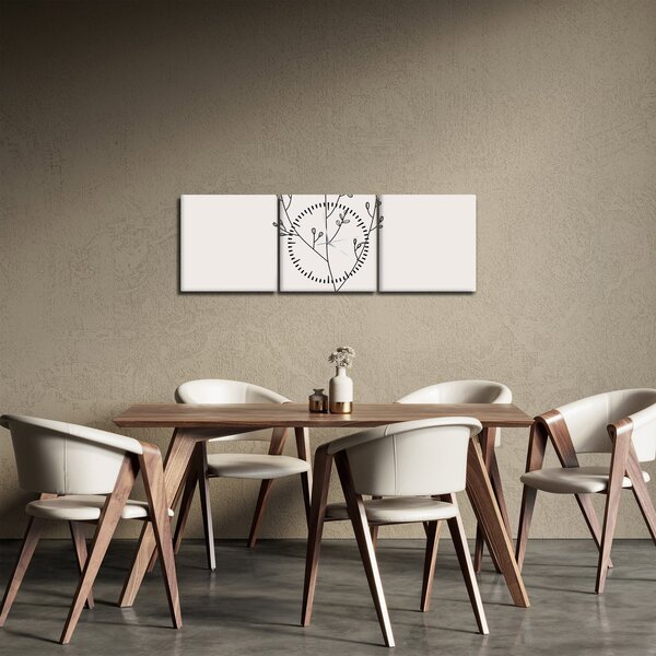 Slika - Livadni cvijet N⁰3 (sa satom) (90x30 cm)