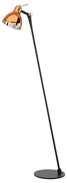 Podne Lampa Rotaliana, Luxy F0 Glam, Crno, Dnevna soba, Metal, Dizajn