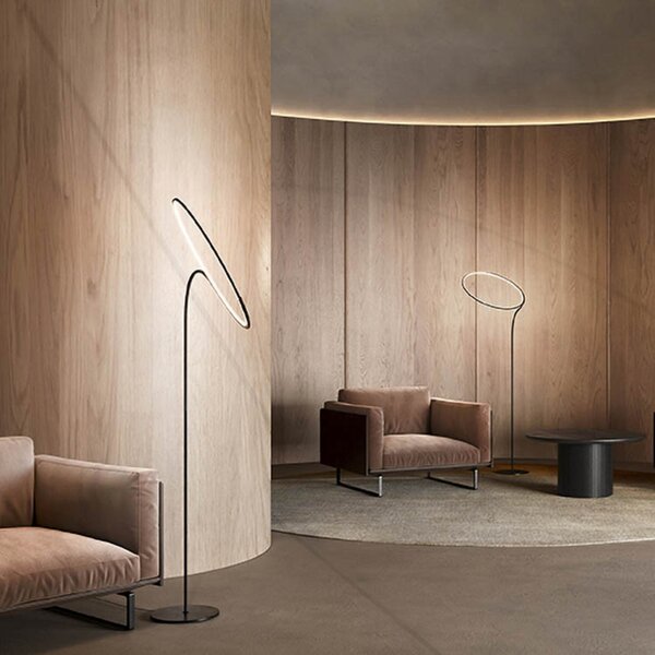 Podne Lampa kdln, Poise, prigušiv, Crno, Dnevna soba, Metal, Dizajn