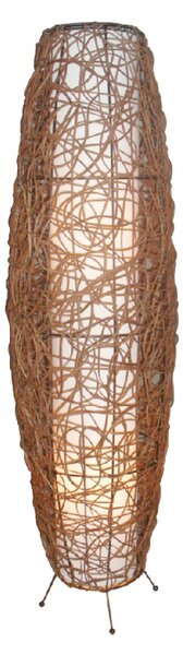 Podne Lampa Lindby, Nias, Smeđa / hrđa, Dnevna soba, Drvo, Boho