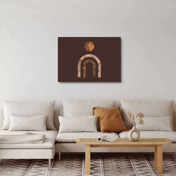 Staklena slika - Narančasti lukovi N⁰1 (70x50 cm)