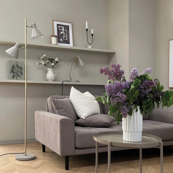 Podne Lampa Dyberg Larsen, Sleep, Sivo, Dnevna soba, Metal, Dizajn