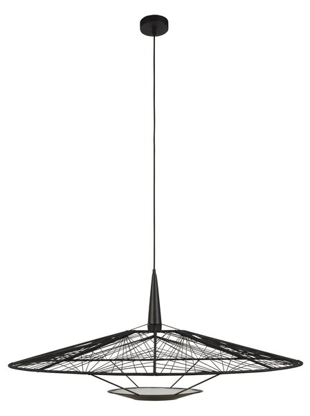 Viseće Svjetiljka Forestier, Carpa L, prigušiv, Crno, Dnevna soba, Tkanina / tekstil, Dizajn