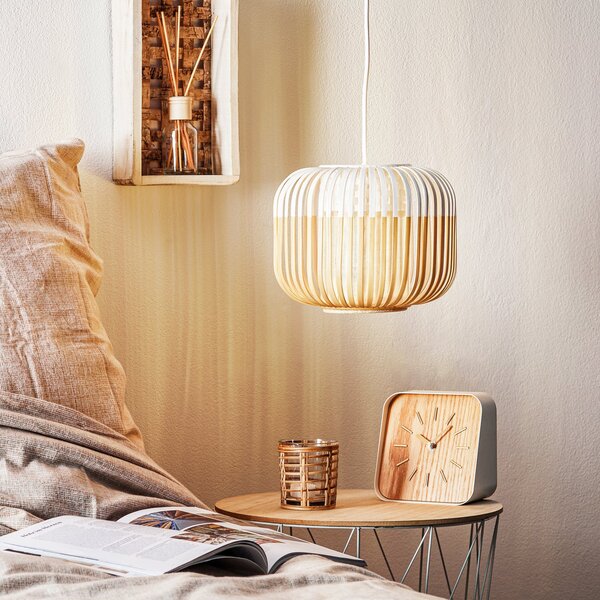 Viseće Svjetiljka Forestier, Bamboo Light XS, prigušiv, Bijela, Dnevna soba, Bambus, Dizajn