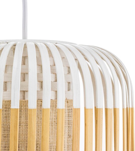 Viseće Svjetiljka Forestier, Bamboo Light XS, prigušiv, Bijela, Dnevna soba, Bambus, Dizajn