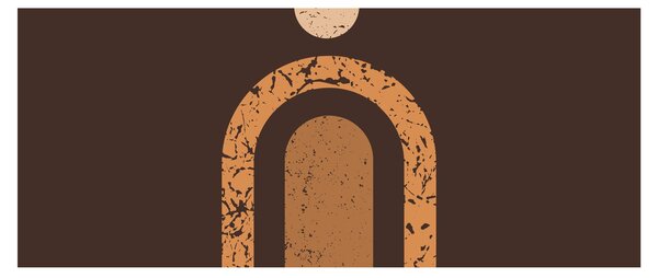 Slika - Narančasti lukovi N⁰3 (120x50 cm)