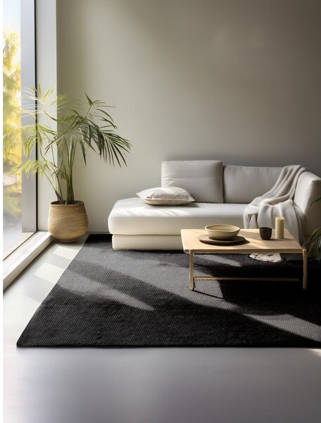 Crni juteni tepih 190x280 cm Bouclé – Hanse Home