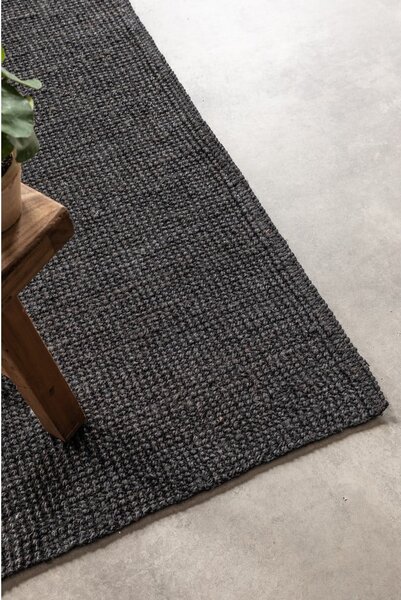 Crni juteni tepih 190x280 cm Bouclé – Hanse Home