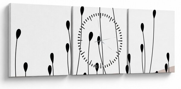 Slika - Grafička livada N⁰1 (sa satom) (90x30 cm)
