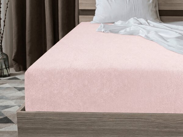 Frotir plahta EXCLUSIVE svijetloružičasta 90 x 200 cm