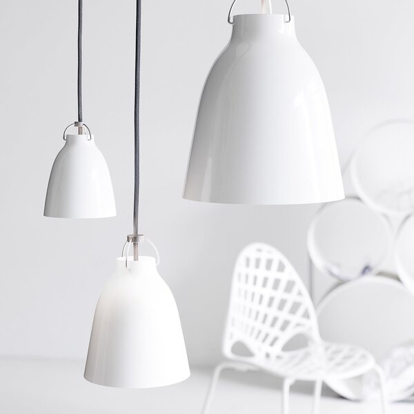 Viseće Svjetiljka FRITZ HANSEN, Caravaggio P2, prigušiv, Bijela, Dnevna soba, Metal, Dizajn