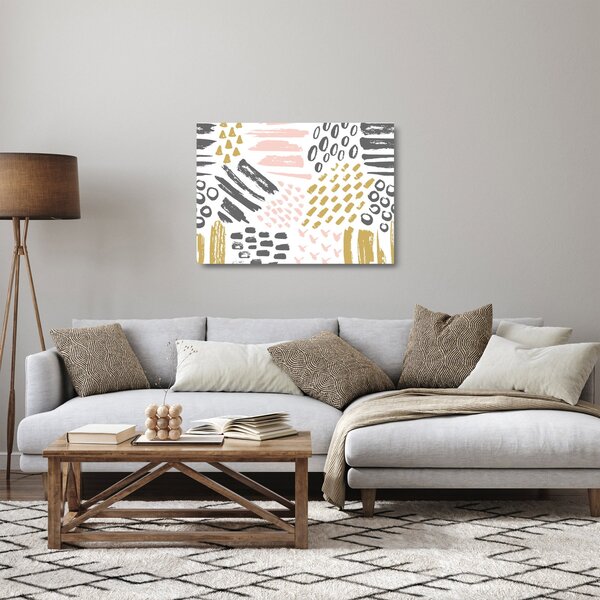 Staklena slika - Apstraktni potezi (70x50 cm)