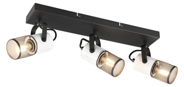 Crno-bijela zidna lampa ø 9 cm Tosh – Trio