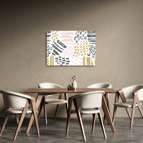 Staklena slika - Apstraktni potezi (70x50 cm)