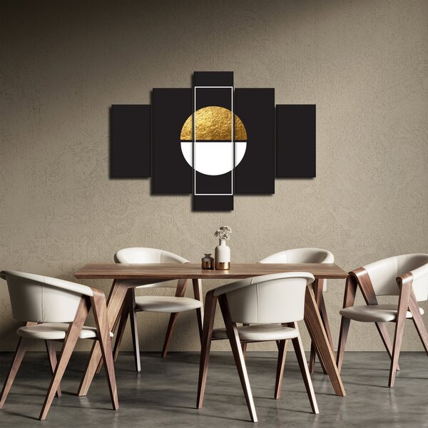 Slika - Apstrakcija zlatna i crna N⁰1 (150x105 cm)