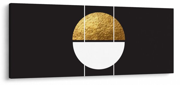 Slika - Apstrakcija zlatna i crna N⁰1 (120x50 cm)