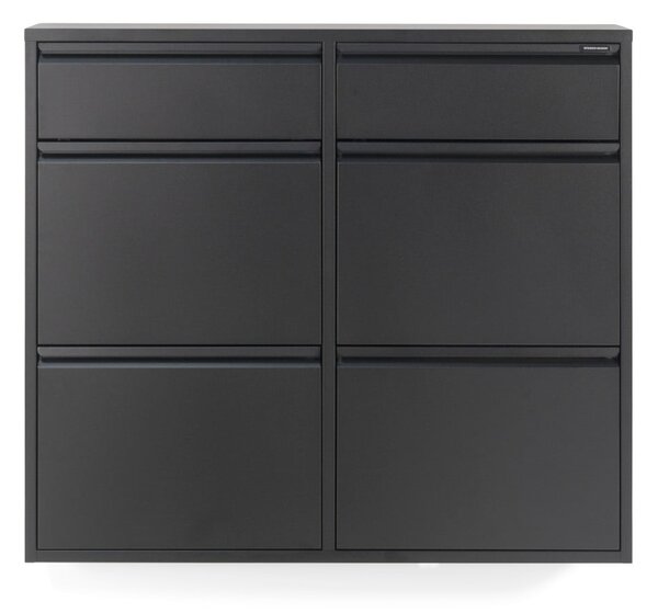 Crni metalni preklopni ormarić za cipele 98x86x15 cm Billy – Spinder Design