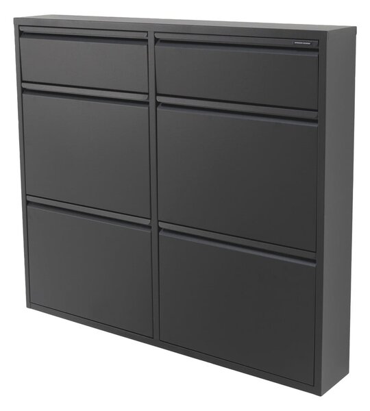 Crni metalni preklopni ormarić za cipele 98x86x15 cm Billy – Spinder Design